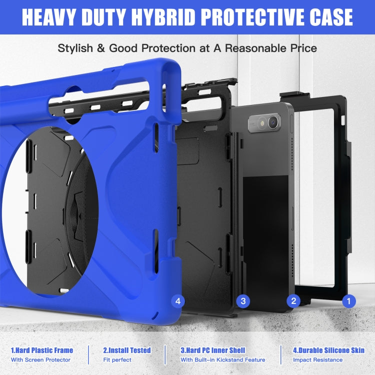 For Lenovo Tab P11 Pro Gen 2 Silicone + PC Protective Tablet Case(Blue)