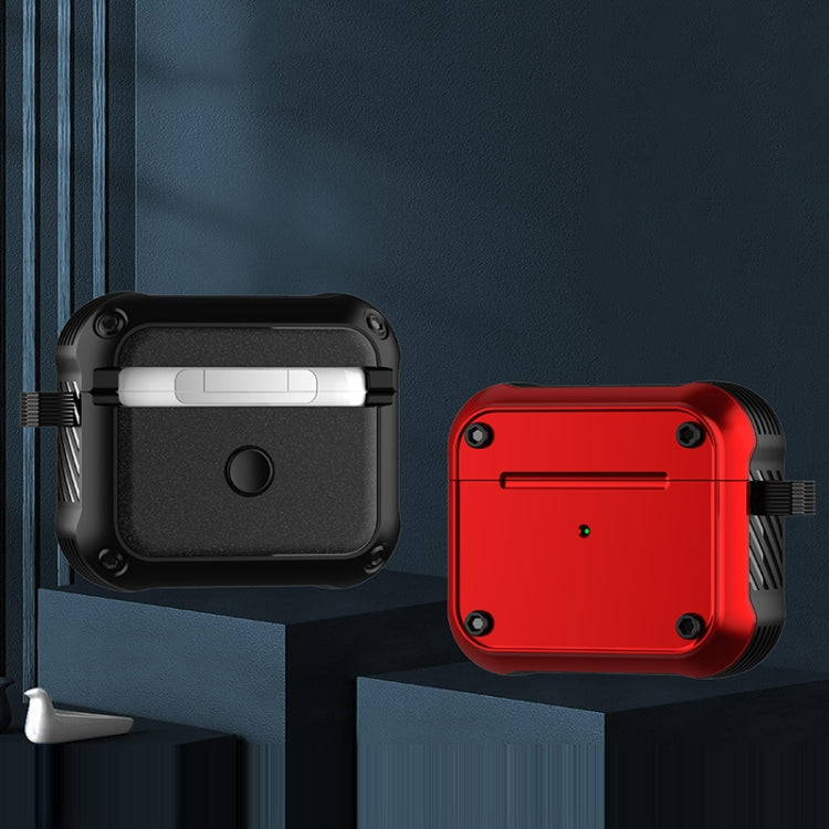 For  AirPods 3 Wing TPU + PC Shockproof Earphone Protective Case(Black Red) - For AirPods 3 by PMC Jewellery | Online Shopping South Africa | PMC Jewellery | Buy Now Pay Later Mobicred