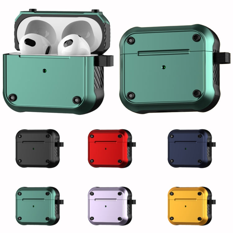 For  AirPods 3 Wing TPU + PC Shockproof Earphone Protective Case(Black Yellow) - For AirPods 3 by PMC Jewellery | Online Shopping South Africa | PMC Jewellery | Buy Now Pay Later Mobicred