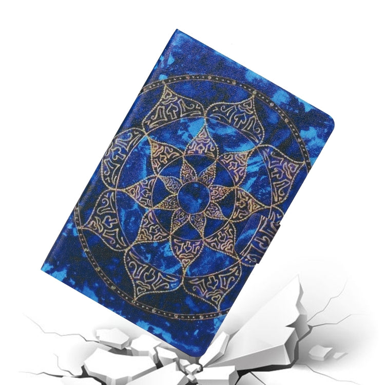 For 10 inch Tablet PC Universal Coloured Drawing Pattern Horizontal Flip Leather Case with Holder & Card Slot(Blue Mandala) - free shipping - PMC TechLife - Order now!
