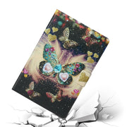 For 10 inch Tablet PC Universal Coloured Drawing Pattern Horizontal Flip Leather Case with Holder & Card Slot(Butterflies)