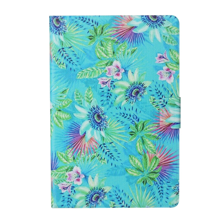 For 10 inch Tablet PC Universal Coloured Drawing Pattern Horizontal Flip Leather Case with Holder & Card Slot(Flowers) - 10 - 11 inch by PMC TechLife | Online Shopping South Africa | PMC TechLife | Buy Now Pay Later Mobicred