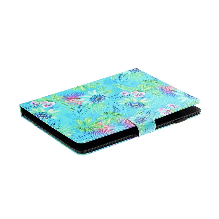 For 10 inch Tablet PC Universal Coloured Drawing Pattern Horizontal Flip Leather Case with Holder & Card Slot(Flowers) - 10 - 11 inch by PMC TechLife | Online Shopping South Africa | PMC TechLife | Buy Now Pay Later Mobicred