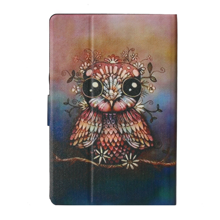 For 10 inch Tablet PC Universal Coloured Drawing Pattern Horizontal Flip Leather Case with Holder & Card Slot(Owl) - 10 - 11 inch by PMC TechLife | Online Shopping South Africa | PMC TechLife | Buy Now Pay Later Mobicred