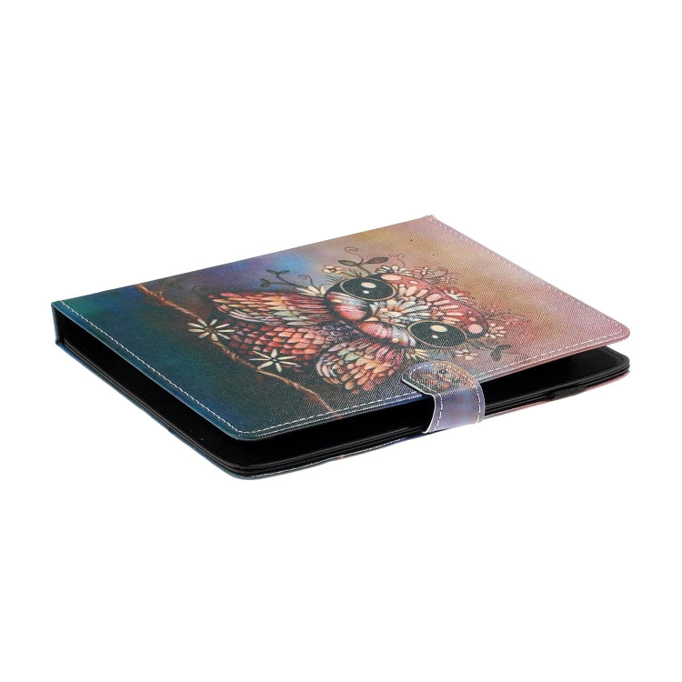 For 10 inch Tablet PC Universal Coloured Drawing Pattern Horizontal Flip Leather Case with Holder & Card Slot(Owl) - 10 - 11 inch by PMC TechLife | Online Shopping South Africa | PMC TechLife | Buy Now Pay Later Mobicred