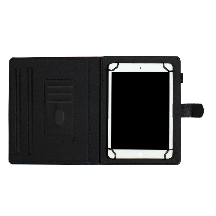 For 10 inch Tablet PC Universal Coloured Drawing Pattern Horizontal Flip Leather Case with Holder & Card Slot(Owl)
