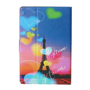 For 10 inch Tablet PC Universal Coloured Drawing Pattern Horizontal Flip Leather Case with Holder & Card Slot(Romantic Tower)