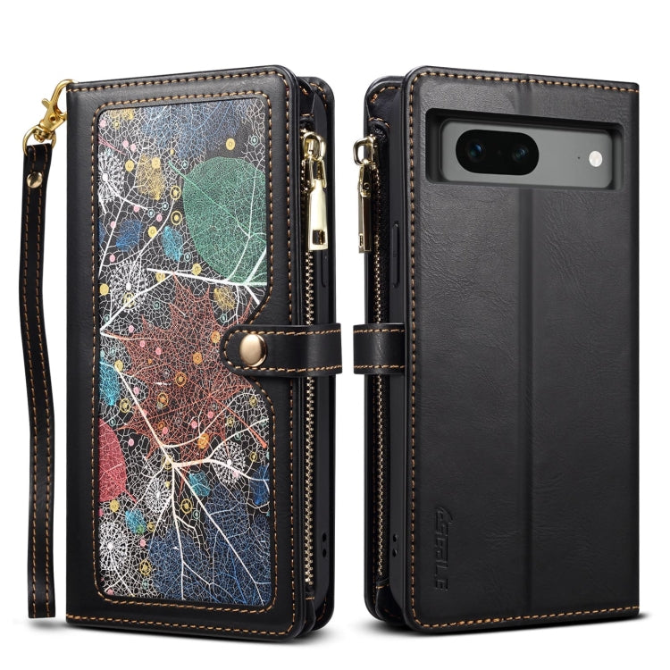 For Google Pixel 7 5G ESEBLE Star Series Lanyard Zipper Wallet RFID Leather Case(Black) - Google Cases by ESEBLE | Online Shopping South Africa | PMC TechLife | Buy Now Pay Later Mobicred
