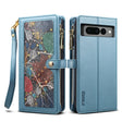For Google Pixel 7 Pro 5G ESEBLE Star Series Lanyard Zipper Wallet RFID Leather Case(Blue) - Google Cases by ESEBLE | Online Shopping South Africa | PMC TechLife | Buy Now Pay Later Mobicred