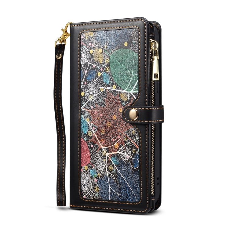 For Google Pixel 7 Pro 5G ESEBLE Star Series Lanyard Zipper Wallet RFID Leather Case(Black)