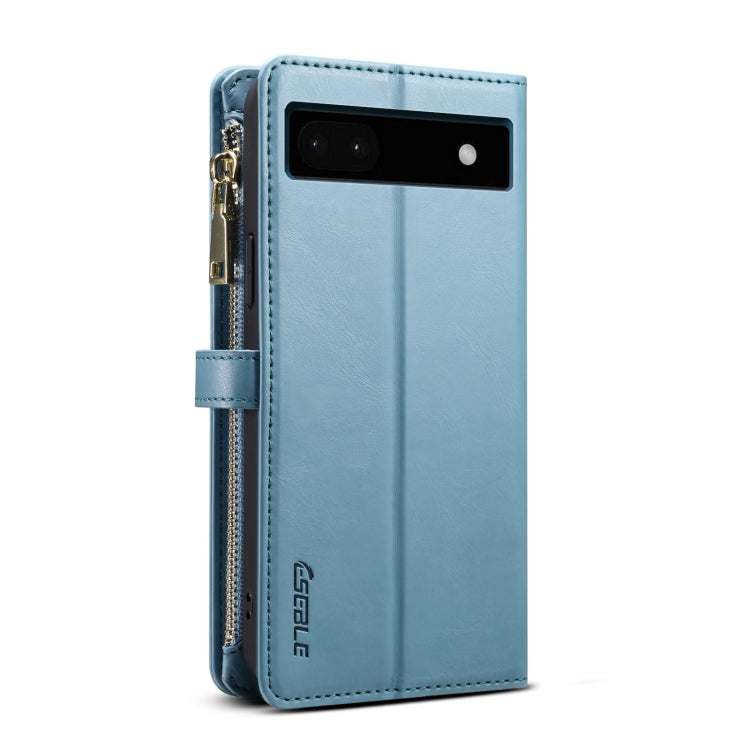 For Google Pixel 6a ESEBLE Star Series Lanyard Zipper Wallet RFID Leather Case(Blue) - Google Cases by ESEBLE | Online Shopping South Africa | PMC Jewellery | Buy Now Pay Later Mobicred