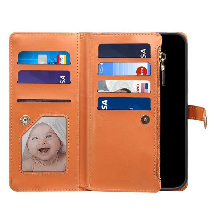 For Google Pixel 6 ESEBLE Star Series Lanyard Zipper Wallet RFID Leather Case(Brown) - Google Cases by ESEBLE | Online Shopping South Africa | PMC Jewellery | Buy Now Pay Later Mobicred