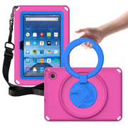 For Amazon Kindle Fire HD7 2022 EVA + PC Shockproof Tablet Case with Water-resistant Frame(Rose Red)