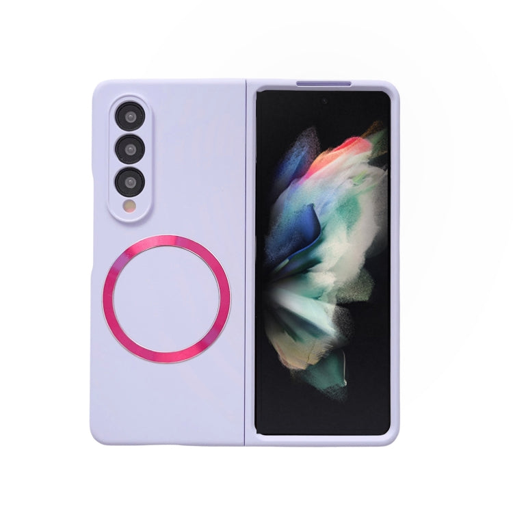 For Samsung Galaxy Z Fold4 Skin Feel MagSafe Magnetic Phone Case(Purple) - Galaxy Z Fold4 5G Cases by PMC TechLife | Online Shopping South Africa | PMC TechLife