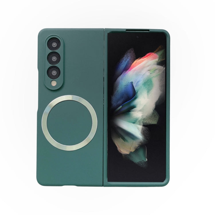 For Samsung Galaxy Z Fold4 Skin Feel MagSafe Magnetic Phone Case(Dark Green) - Galaxy Z Fold4 5G Cases by PMC TechLife | Online Shopping South Africa | PMC TechLife