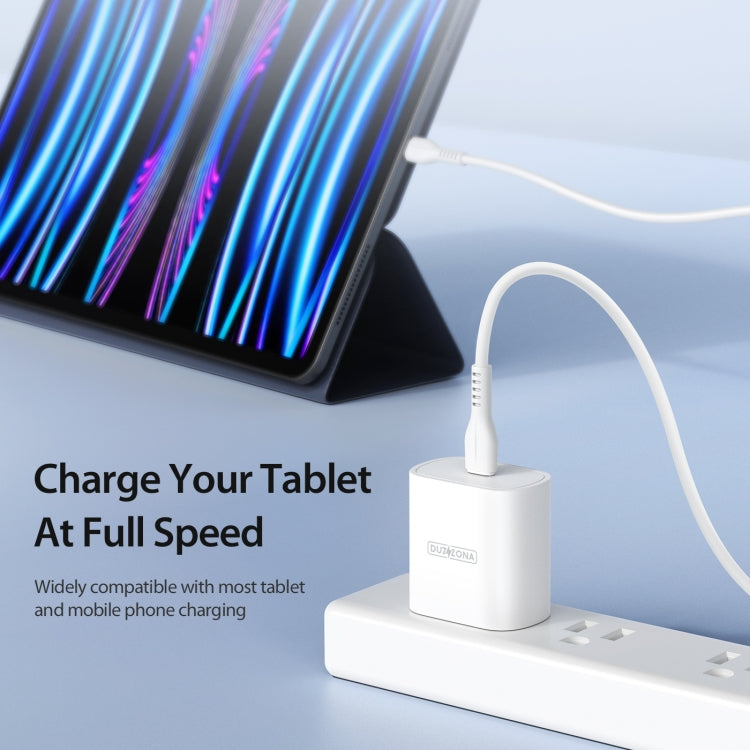 DUZZONA T6 PD 25W USB-C/Type-C Single Port Travel Charger,EU Plug(White) - USB Charger by DUZZONA | Online Shopping South Africa | PMC Jewellery | Buy Now Pay Later Mobicred