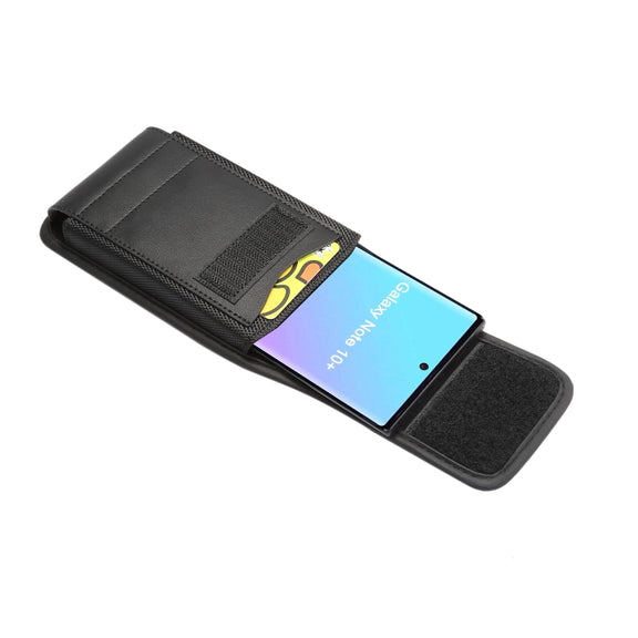 For 5.5-6.3 inch Universal Nylon Cloth Mobile Phone Waist Bag with Card Slot(Black)
