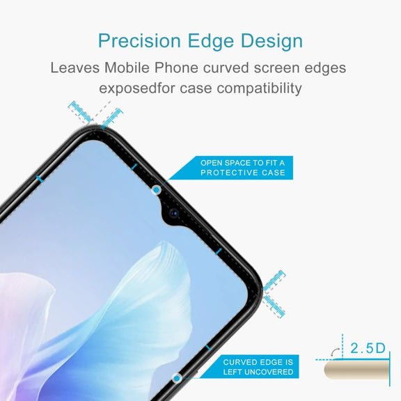 For DOOGEE X98 Pro 50pcs 0.26mm 9H 2.5D Tempered Glass Film