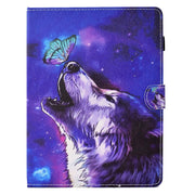 For 10 inch Tablet Electric Pressed TPU Leather Tablet Case(Butterfly Wolf)