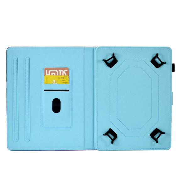 For 10 inch Tablet Electric Pressed TPU Leather Tablet Case(Butterfly Wolf)