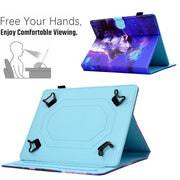 For 10 inch Tablet Electric Pressed TPU Leather Tablet Case(Butterfly Wolf)