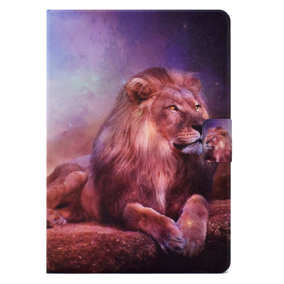 For Huawei MediaPad T3 10 Electric Pressed TPU Leather Tablet Case(Lion King)