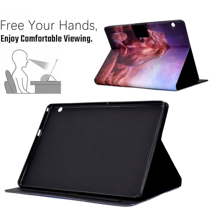 For Huawei MediaPad T5 Electric Pressed TPU Leather Tablet Case(Lion King) - Huawei by PMC TechLife | Online Shopping South Africa | PMC TechLife | Buy Now Pay Later Mobicred
