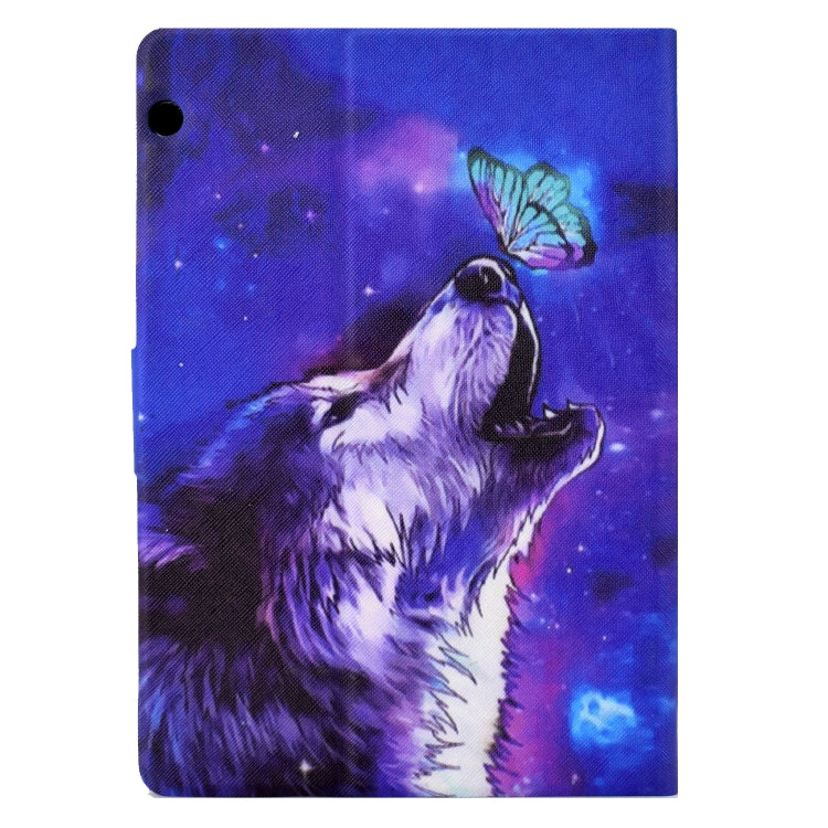For Huawei MediaPad T5 Electric Pressed TPU Leather Tablet Case(Butterfly Wolf) - Huawei by PMC TechLife | Online Shopping South Africa | PMC TechLife | Buy Now Pay Later Mobicred
