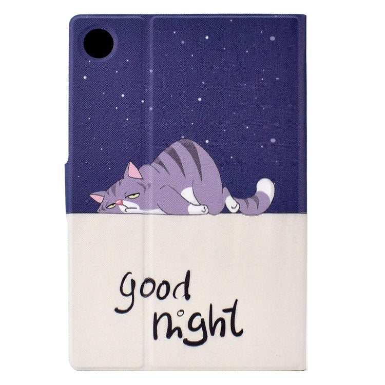 For Huawei MatePad T 10 / T 10s Electric Pressed TPU Leather Tablet Case(Lazy Cat) - Huawei by PMC TechLife | Online Shopping South Africa | PMC TechLife | Buy Now Pay Later Mobicred