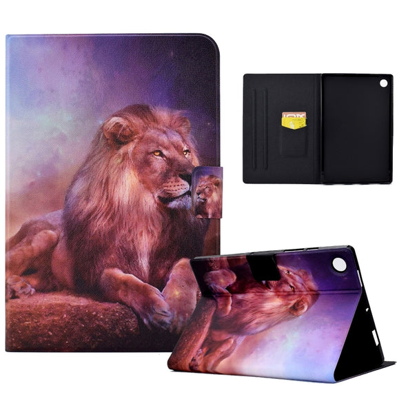 For Huawei MatePad T 10 / T 10s Electric Pressed TPU Leather Tablet Case(Lion King)