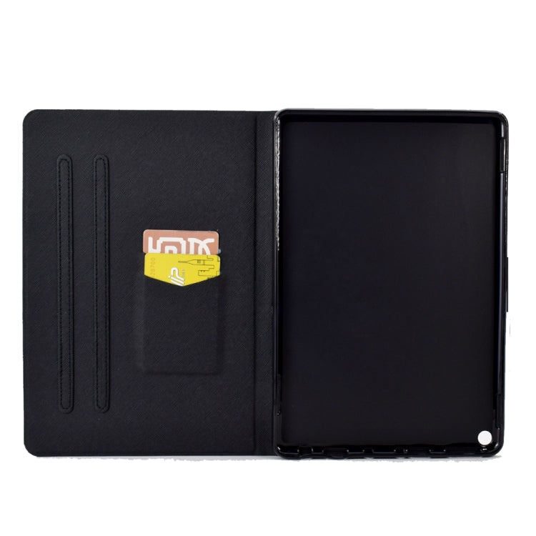 For Amazon Kindle Fire HD 10 2021 Electric Pressed TPU Smart Leather Tablet Case(Butterfly Wolf)