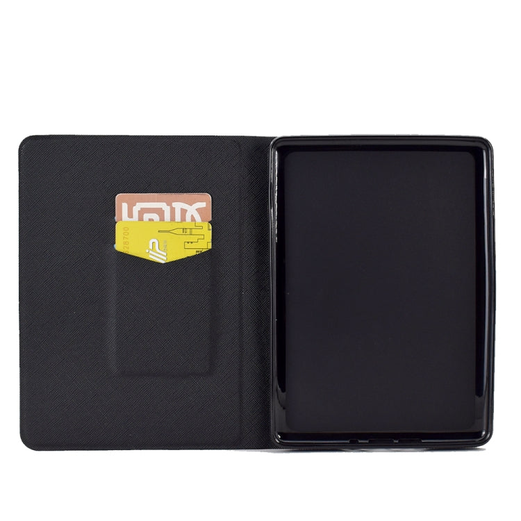 For Amazon Kindle Paperwhite 4/3/2/1 Electric Pressed TPU Smart Leather Tablet Case(Lazy Cat)