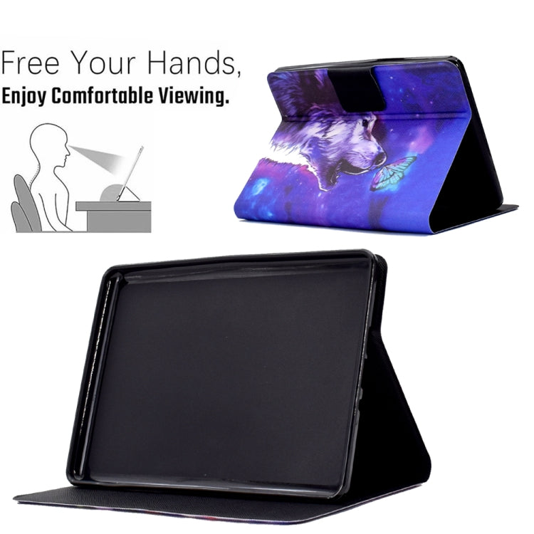 For Amazon Kindle Paperwhite 4/3/2/1 Electric Pressed TPU Smart Leather Tablet Case(Butterfly Wolf) - Amazon by PMC TechLife | Online Shopping South Africa | PMC TechLife | Buy Now Pay Later Mobicred