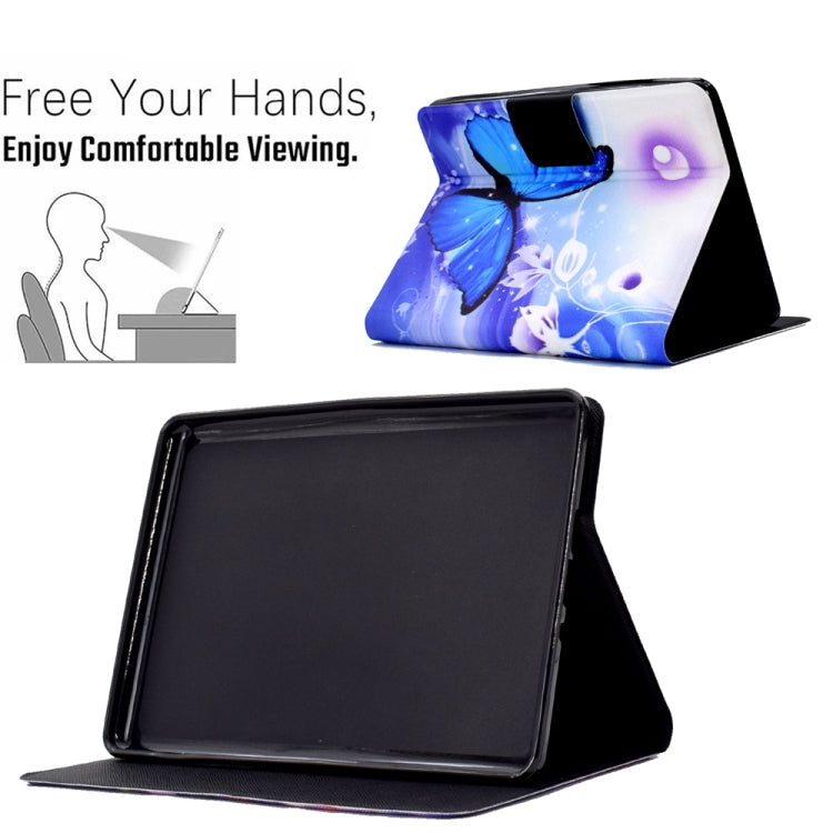For Amazon Kindle Paperwhite 5 2021 Electric Pressed TPU Smart Leather Tablet Case(Blue Butterfly) - Amazon by PMC TechLife | Online Shopping South Africa | PMC TechLife | Buy Now Pay Later Mobicred