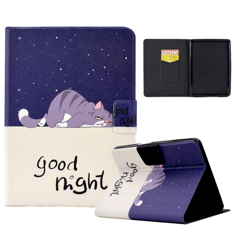For Amazon Kindle Paperwhite 5 2021 Electric Pressed TPU Smart Leather Tablet Case(Lazy Cat) - Amazon by PMC TechLife | Online Shopping South Africa | PMC TechLife | Buy Now Pay Later Mobicred