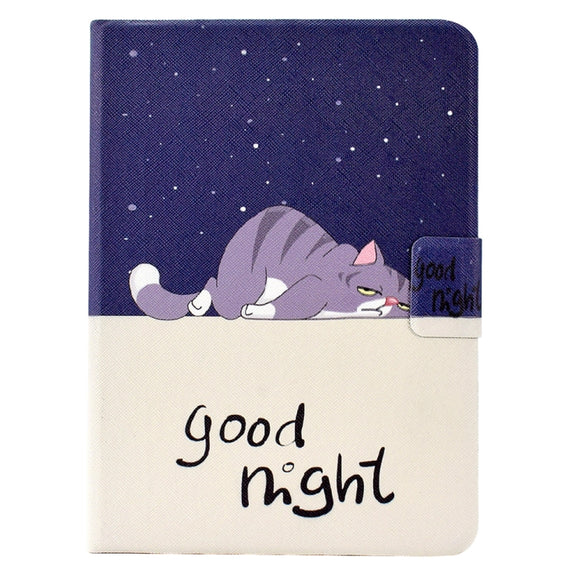For Amazon Kindle Paperwhite 5 2021 Electric Pressed TPU Smart Leather Tablet Case(Lazy Cat)