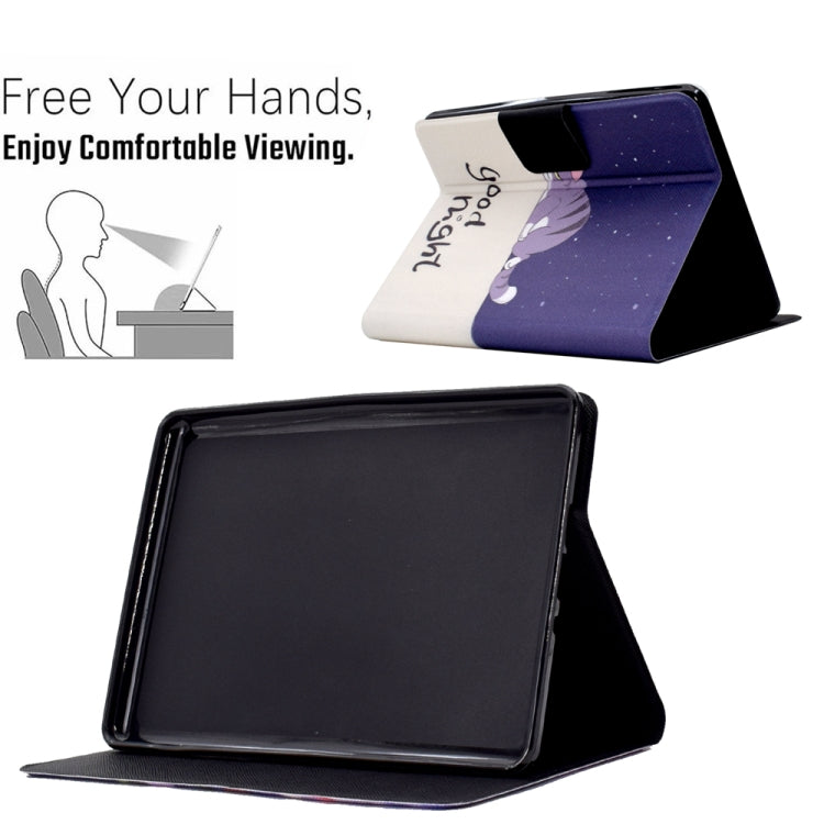For Amazon Kindle Paperwhite 5 2021 Electric Pressed TPU Smart Leather Tablet Case(Lazy Cat)