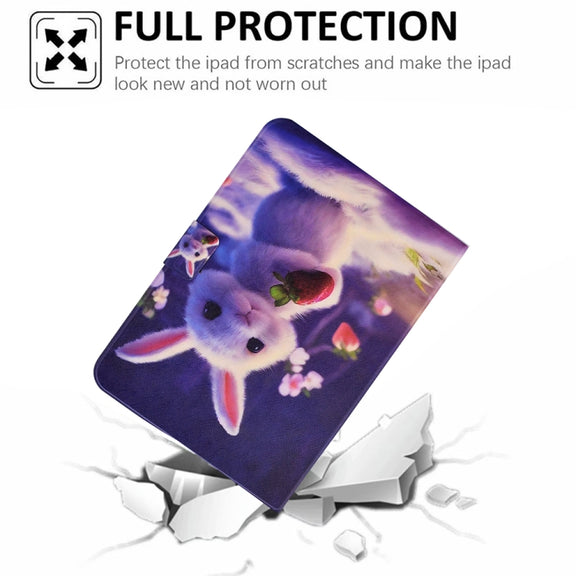 For Lenovo Tab P11 Electric Pressed TPU Smart Leather Tablet Case(Strawberry Bunny)