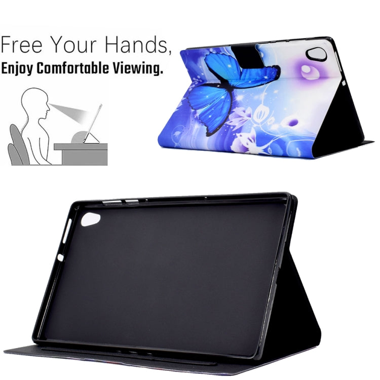 For Lenovo Tab M10 HD Gen 2 Electric Pressed TPU Smart Leather Tablet Case(Blue Butterfly) - Lenovo by PMC TechLife | Online Shopping South Africa | PMC TechLife | Buy Now Pay Later Mobicred