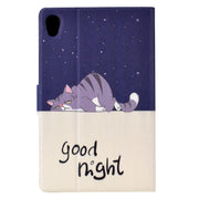 For Lenovo Tab M10 HD Gen 2 Electric Pressed TPU Smart Leather Tablet Case(Lazy Cat)