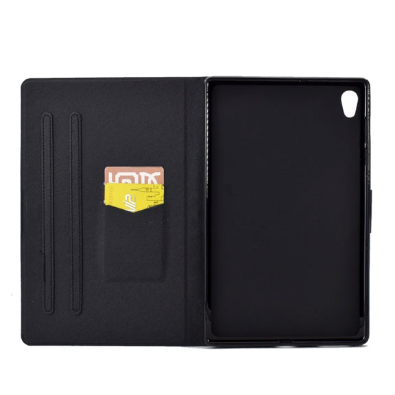For Lenovo Tab M10 HD Gen 2 Electric Pressed TPU Smart Leather Tablet Case(Lazy Cat)