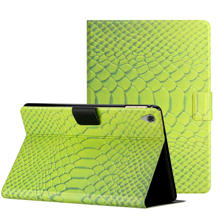 For Lenovo Tab M10 HD 2nd Gen Solid Color Crocodile Texture Leather Smart Tablet Case(Green) - Lenovo by PMC TechLife | Online Shopping South Africa | PMC TechLife | Buy Now Pay Later Mobicred