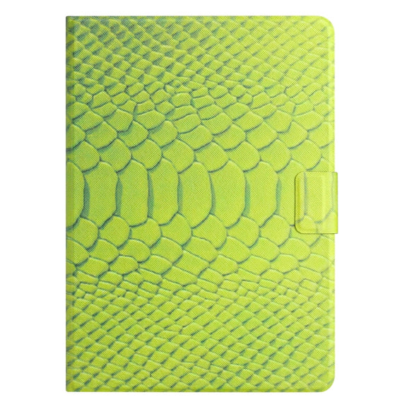 For Lenovo Tab M10 HD 2nd Gen Solid Color Crocodile Texture Leather Smart Tablet Case(Green)