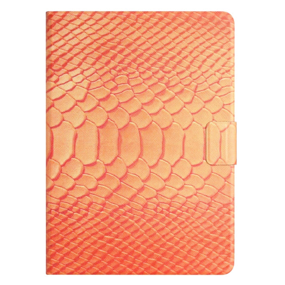 For Lenovo Tab M10 HD 2nd Gen Solid Color Crocodile Texture Leather Smart Tablet Case(Orange)