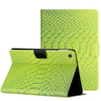 For Lenovo Tab M10 Plus Solid Color Crocodile Texture Leather Smart Tablet Case(Green) - Lenovo by PMC TechLife | Online Shopping South Africa | PMC TechLife | Buy Now Pay Later Mobicred