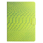 For Lenovo Tab M10 Plus Solid Color Crocodile Texture Leather Smart Tablet Case(Green)
