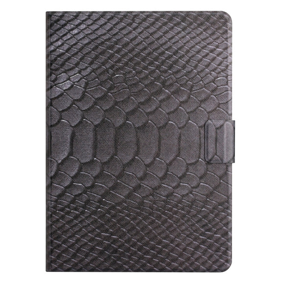 For Lenovo Tab M10 Plus Solid Color Crocodile Texture Leather Smart Tablet Case(Black)