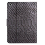 For Lenovo Tab M10 Plus Solid Color Crocodile Texture Leather Smart Tablet Case(Black)