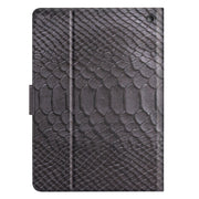 For Amazon Kindle Fire HD 10 2021 Solid Color Crocodile Texture Leather Smart Tablet Case(Black)