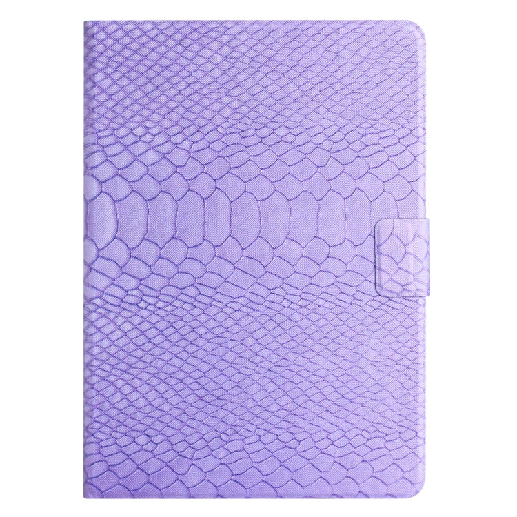 For Huawei MatePad T 10s Solid Color Crocodile Texture Leather Tablet Case(Purple)